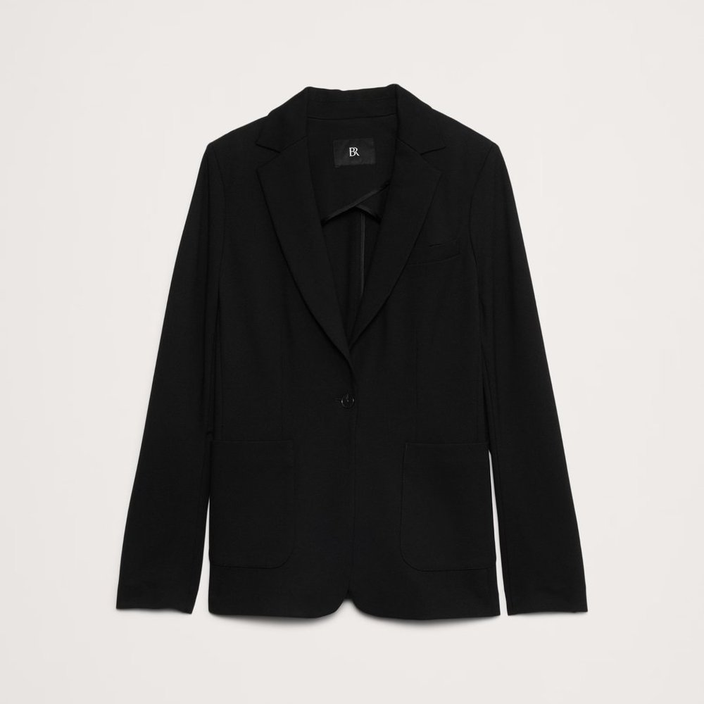NWT Banana Republic Black Everywhere Ponte Blazer Suit Jacket